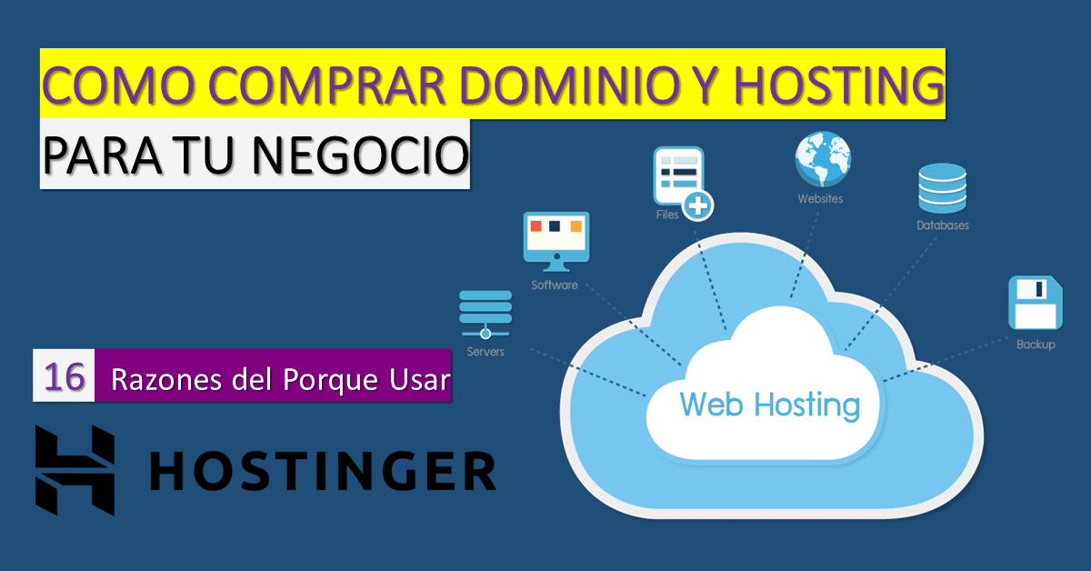 como comprar dominio y hosting en hostinger